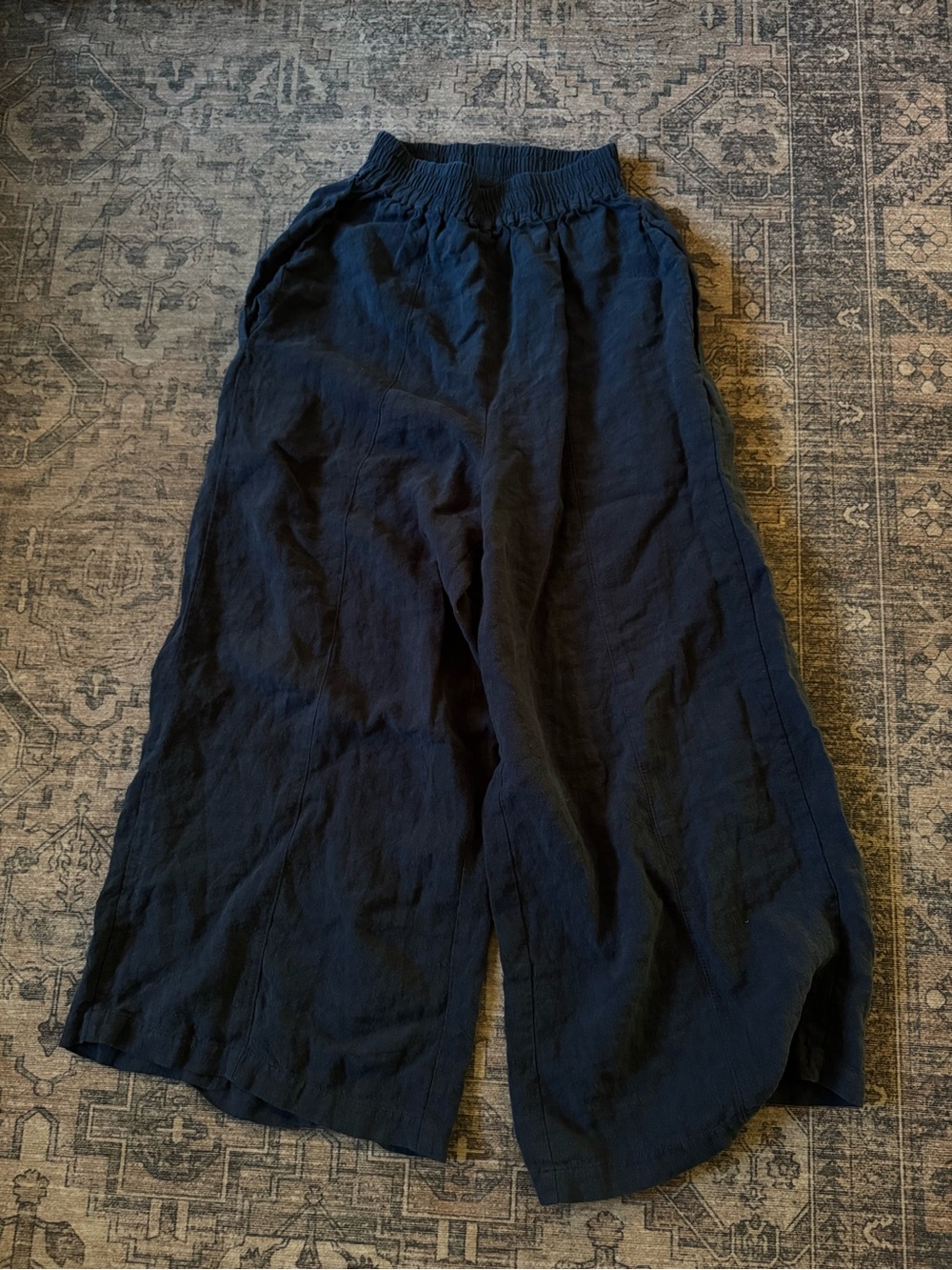 Linen wide leg pants